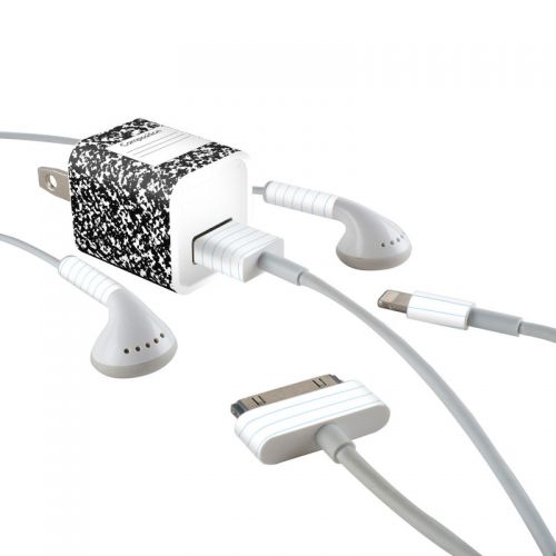 Composition Notebook iPhone Earphone, Power Adapter, Cable Skin