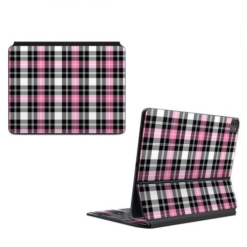 Pink Plaid Magic Keyboard for iPad Series Skin