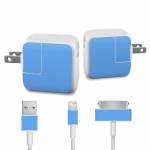 Solid State Blue Apple 12W USB Power Adapter Skin