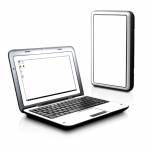 Solid State White Dell Inspiron duo Skin