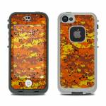 Digital Orange Camo LifeProof iPhone SE, 5s fre Case Skin