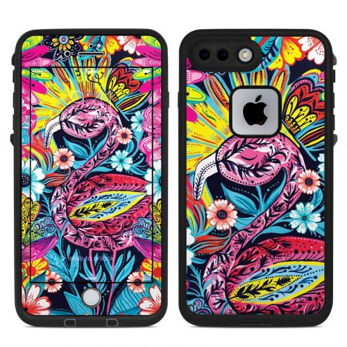 Flashy Flamingo LifeProof iPhone 8 Plus fre Case Skin