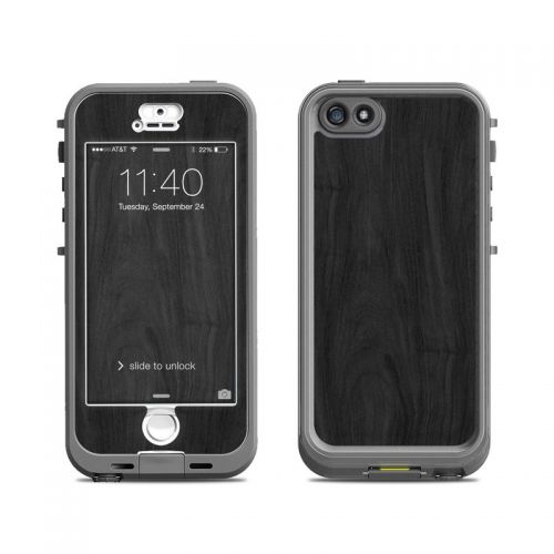 Black Woodgrain LifeProof iPhone SE, 5s nuud Case Skin