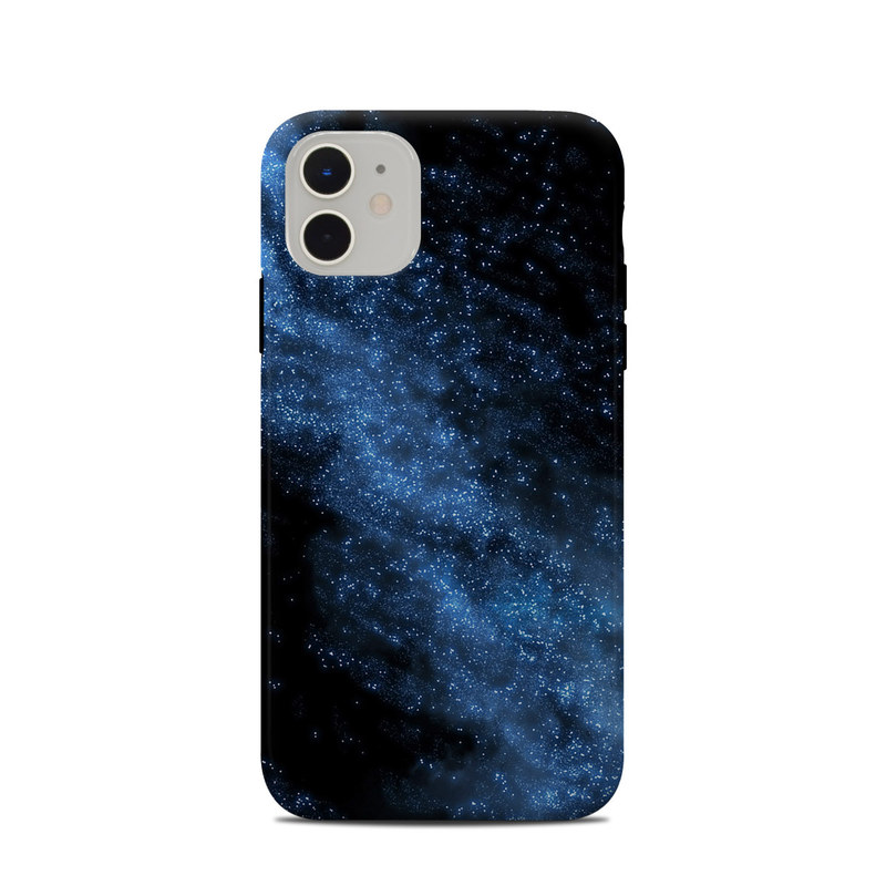 iPhone 11 Clip Case design of Sky, Atmosphere, Black, Blue, Outer space, Atmospheric phenomenon, Astronomical object, Darkness, Universe, Space, with black, blue colors