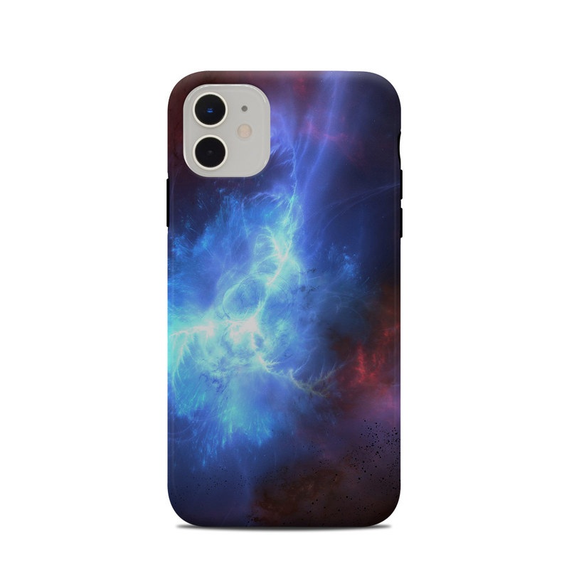 iPhone 11 Clip Case design of Sky, Atmosphere, Outer space, Space, Astronomical object, Fractal art, Universe, Electric blue, Art, Organism, with black, blue, purple colors
