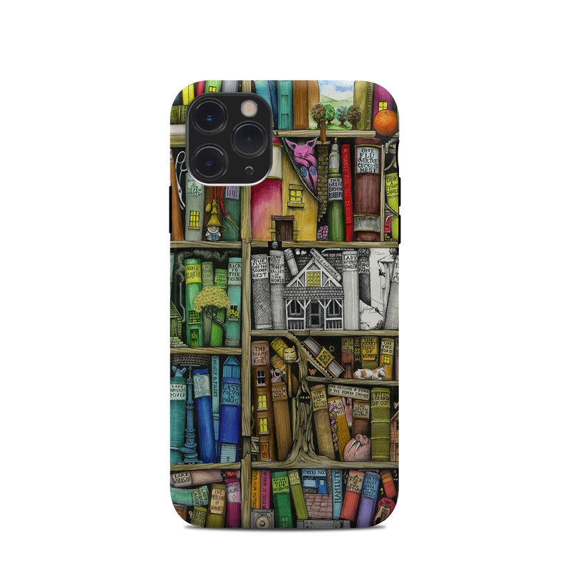 iPhone 11 Pro Clip Case design of Collection, Art, Visual arts, Bookselling, Shelving, Painting, Building, Shelf, Publication, Modern art, with brown, green, blue, red, pink colors