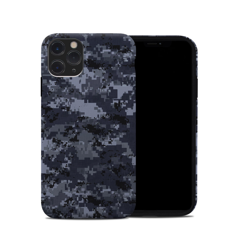 iPhone 11 Pro Hybrid Case design of Military camouflage, Black, Pattern, Blue, Camouflage, Design, Uniform, Textile, Black-and-white, Space, with black, gray, blue colors