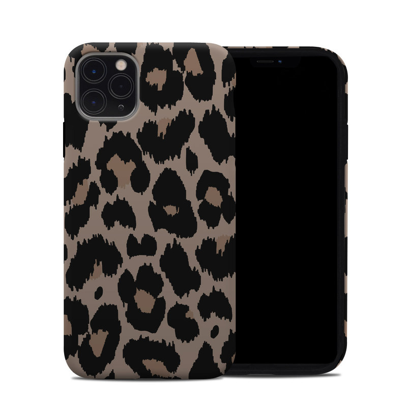 iPhone 11 Pro Max Hybrid Case design of Pattern, Brown, Fur, Design, Textile, Monochrome, Fawn, with black, gray, red, green colors