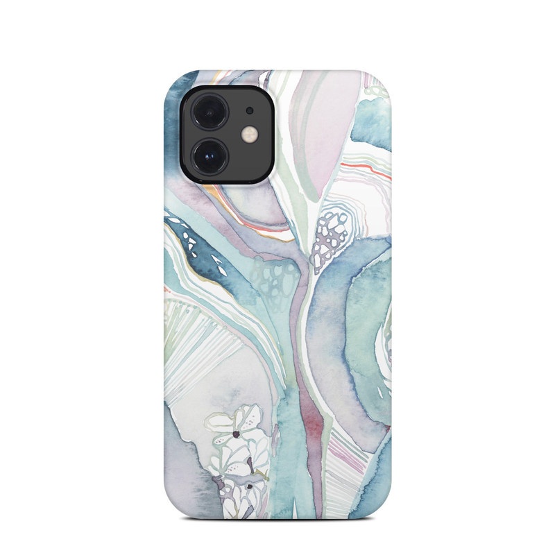 iPhone 12 Clip Case design of Watercolor paint, Plant, Art, Illustration, Flower, with blue, purple, pink, red, orange colors