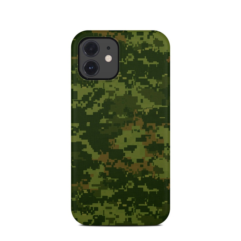 iPhone 12 Clip Case design of Military camouflage, Green, Pattern, Uniform, Camouflage, Clothing, Design, Leaf, Plant, with green, brown colors