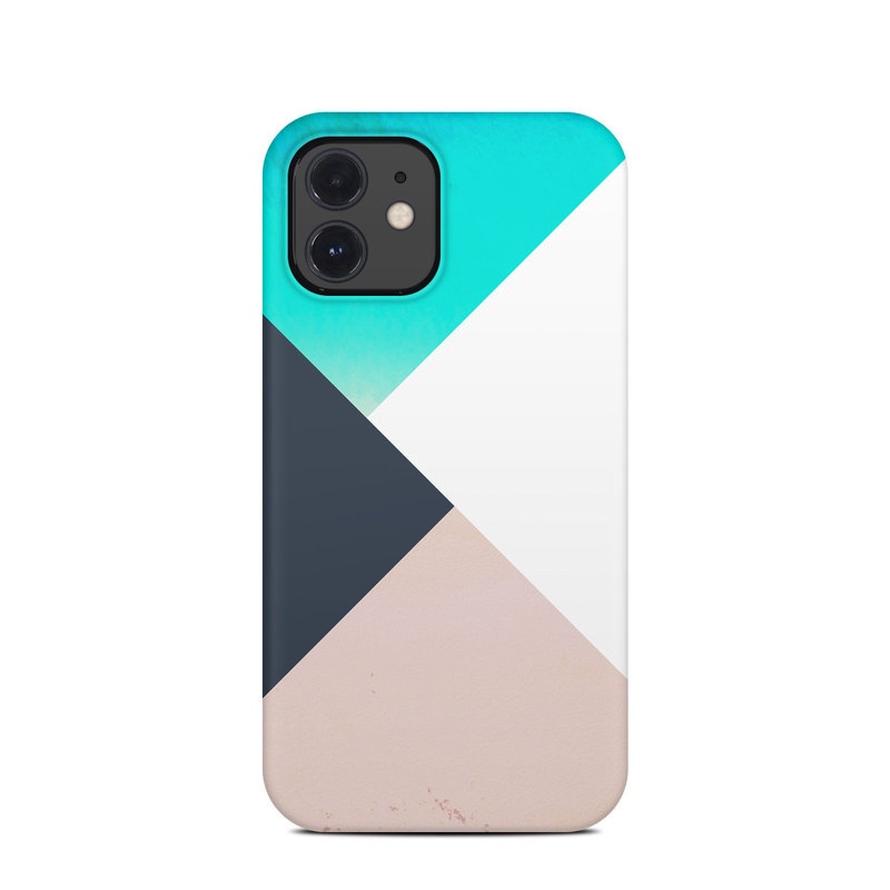 iPhone 12 Clip Case design of Blue, Turquoise, Aqua, Line, Triangle, Design, Material property, Graphic design, Pattern, Architecture, with black, white, brown, blue colors
