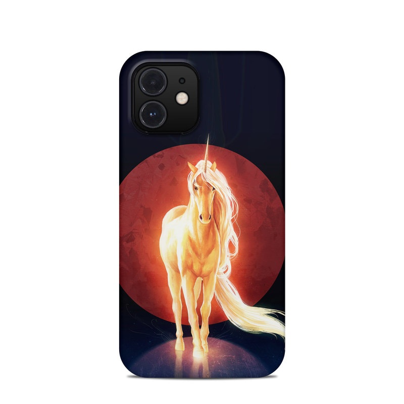 iPhone 12 Clip Case design of Hair, Horse, Human body, Jaw, Art, Entertainment, Heat, Neon, Flame, Tail, with black, red, orange, yellow, white, purple colors