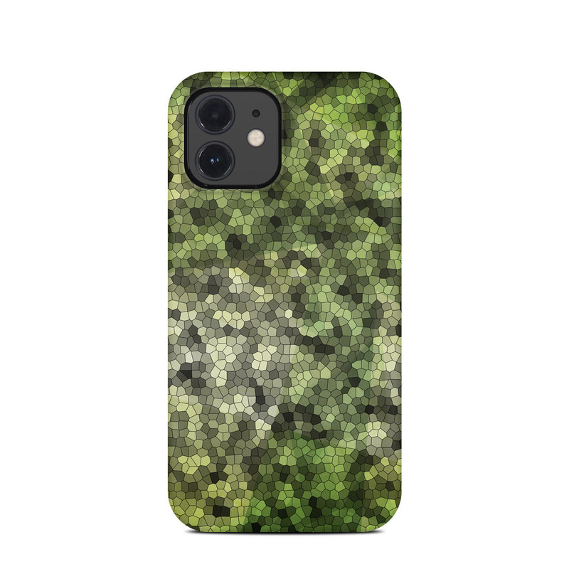 iPhone 12 Clip Case design of Green, Grass, Leaf, Plant, Pattern, Groundcover, with black, white, green, gray colors