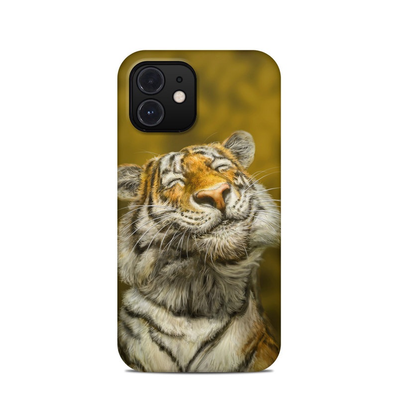 iPhone 12 Clip Case design of Tiger, Vertebrate, Bengal tiger, Mammal, Wildlife, Siberian tiger, Terrestrial animal, Felidae, Snout, Whiskers, with black, white, orange, yellow colors