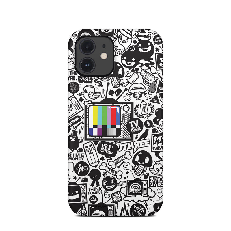 iPhone 12 Clip Case design of Pattern, Drawing, Doodle, Design, Visual arts, Font, Black-and-white, Monochrome, Illustration, Art, with gray, black, white colors