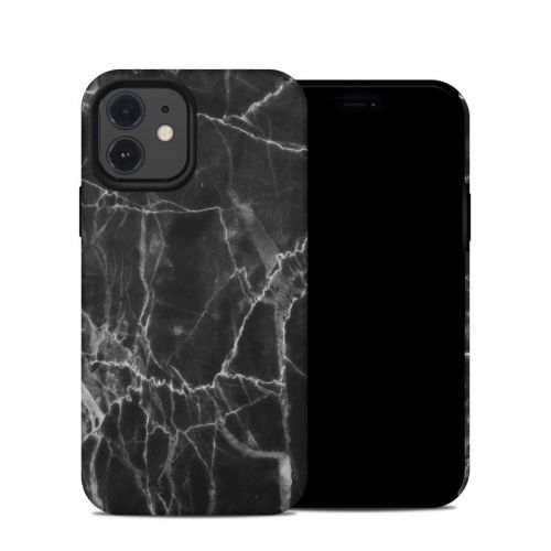 Black Marble iPhone 12 Hybrid Case