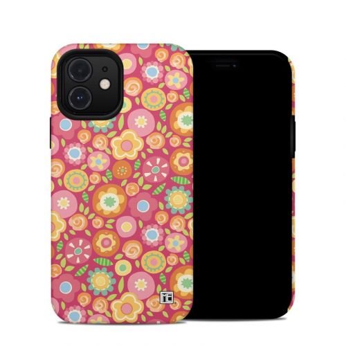 Flowers Squished iPhone 12 Hybrid Case
