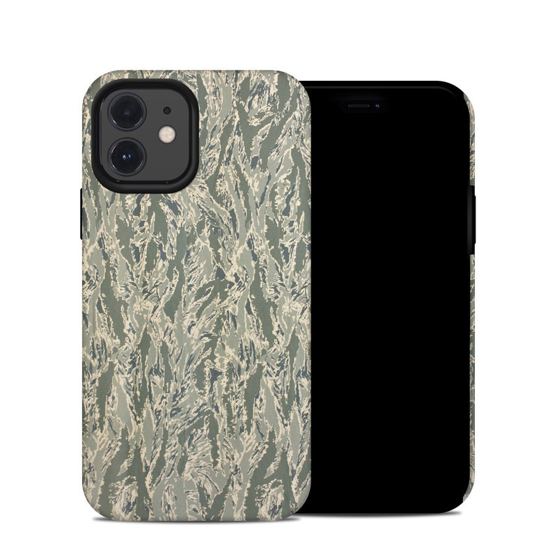 iPhone 12 Hybrid Case design of Pattern, Grass, Plant, with gray, green colors