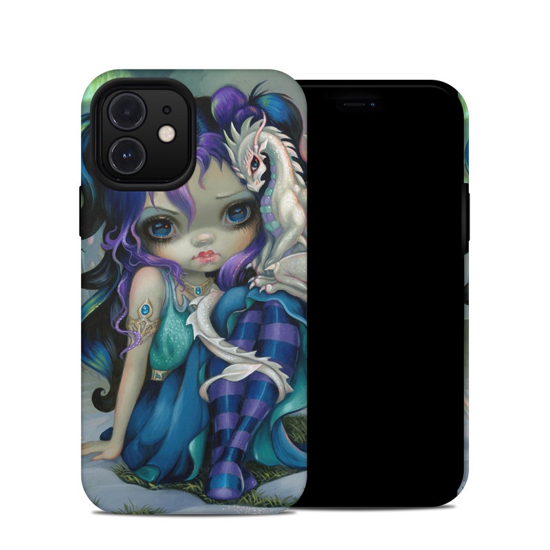 iPhone 12 Hybrid Case design of Illustration, Fictional character, Cg artwork, Art, Mythology, Anime, Mythical creature with green, blue, purple, yellow, red, white colors