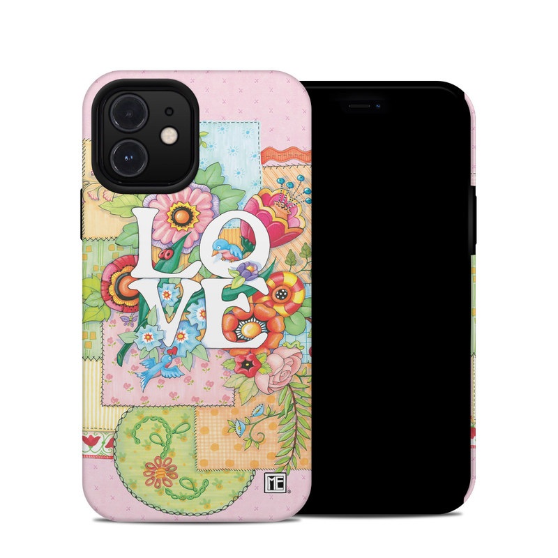 iPhone 12 Hybrid Case design of Illustration, Graphics, Art with pink, blue, white, orange, yellow, green, red colors