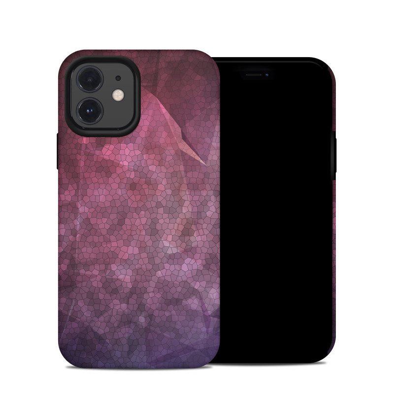 iPhone 12 Hybrid Case design of Purple, Sky, Red, Violet, Pink, Pattern, Design, Triangle, Line, Magenta with black, red, purple, pink, white colors