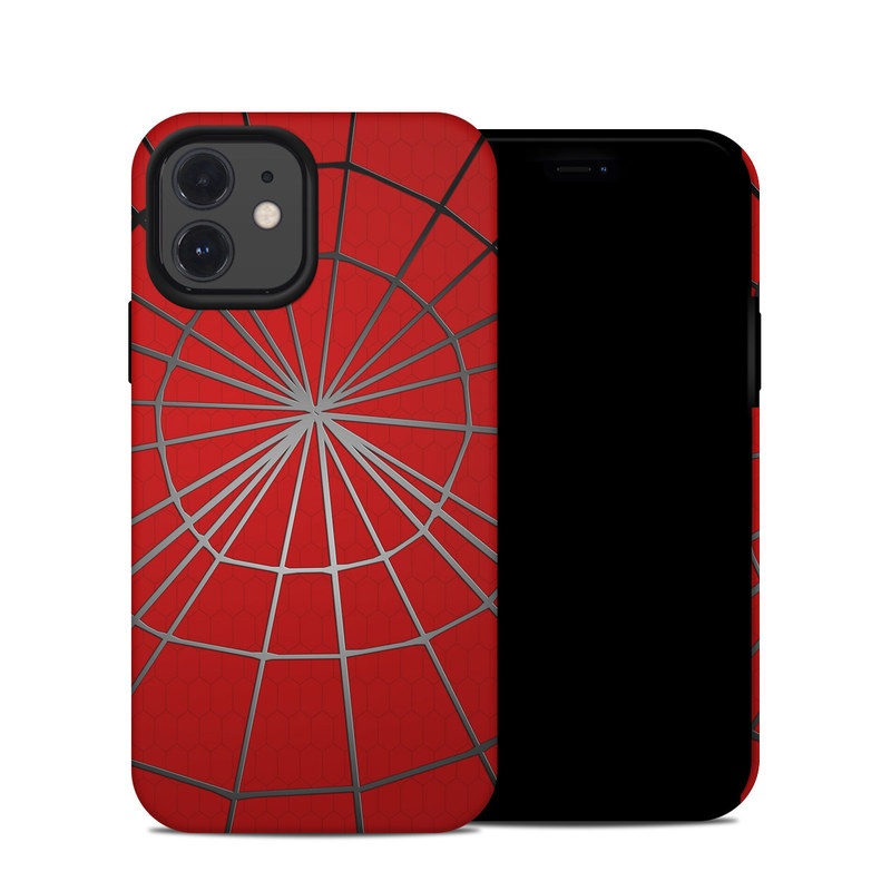 iPhone 12 Hybrid Case design of Red, Symmetry, Circle, Pattern, Line with red, black, gray colors