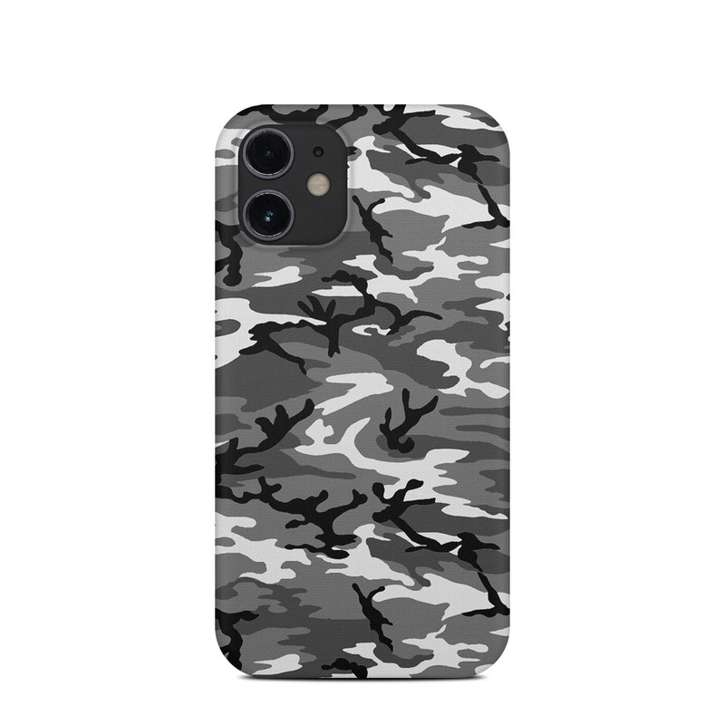 iPhone 12 mini Clip Case design of Military camouflage, Pattern, Clothing, Camouflage, Uniform, Design, Textile with black, gray colors