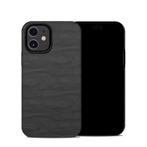 Black Woodgrain iPhone 12 mini Hybrid Case