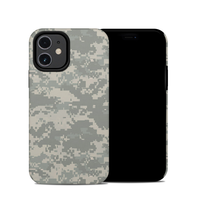 iPhone 12 mini Hybrid Case design of Military camouflage, Green, Pattern, Uniform, Camouflage, Design, Wallpaper with gray, green colors