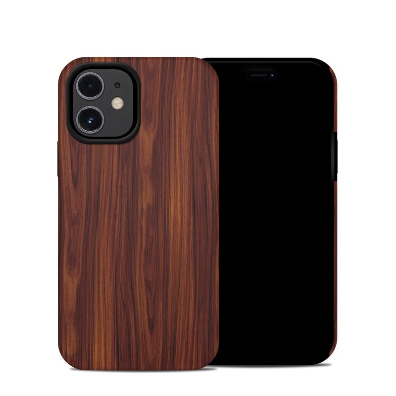 iPhone 12 mini Hybrid Case design of Wood, Red, Brown, Hardwood, Wood flooring, Wood stain, Caramel color, Laminate flooring, Flooring, Varnish, with black, red colors