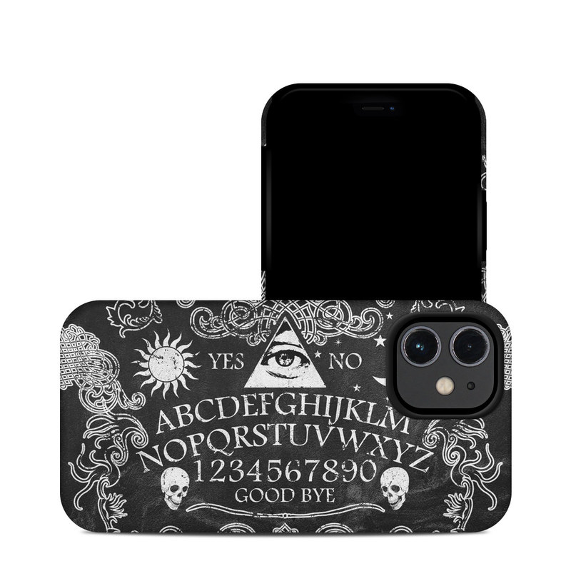 iPhone 12 mini Hybrid Case design of Text, Font, Pattern, Design, Illustration, Headpiece, Tiara, Black-and-white, Calligraphy, Hair accessory, with black, white, gray colors