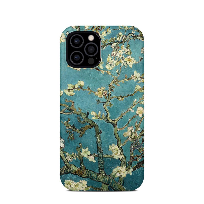 iPhone 12 Pro Clip Case design of Tree, Branch, Plant, Flower, Blossom, Spring, Woody plant, Perennial plant with blue, black, gray, green colors