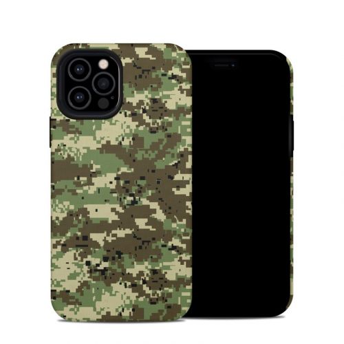 Digital Woodland Camo iPhone 12 Pro Hybrid Case