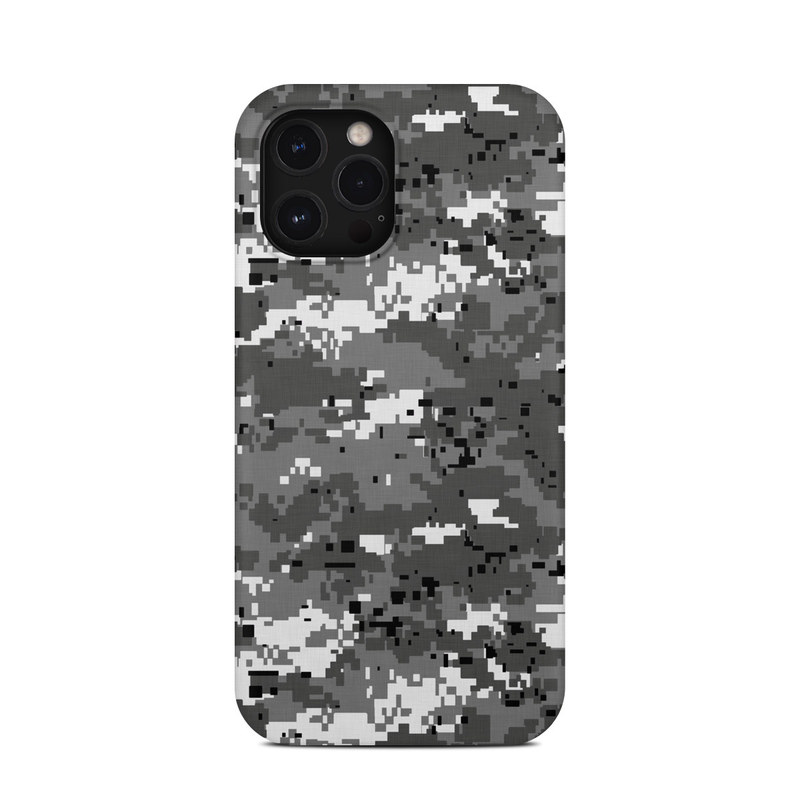 iPhone 12 Pro Max Clip Case design of Military camouflage, Pattern, Camouflage, Design, Uniform, Metal, Black-and-white, with black, gray colors