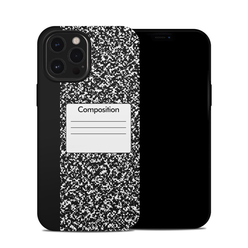 iPhone 12 Pro Max Hybrid Case design of Text, Font, Line, Pattern, Black-and-white, Illustration with black, gray, white colors