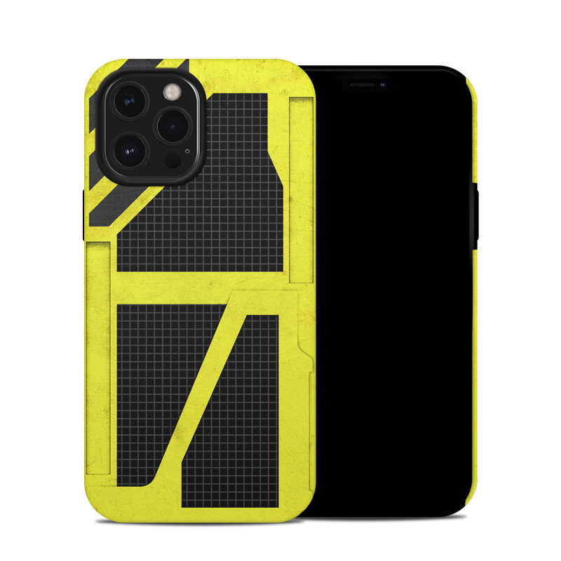 iPhone 12 Pro Max Hybrid Case design of Yellow, Green, Font, Pattern, Graphic design with black, yellow, gray, blue, green colors
