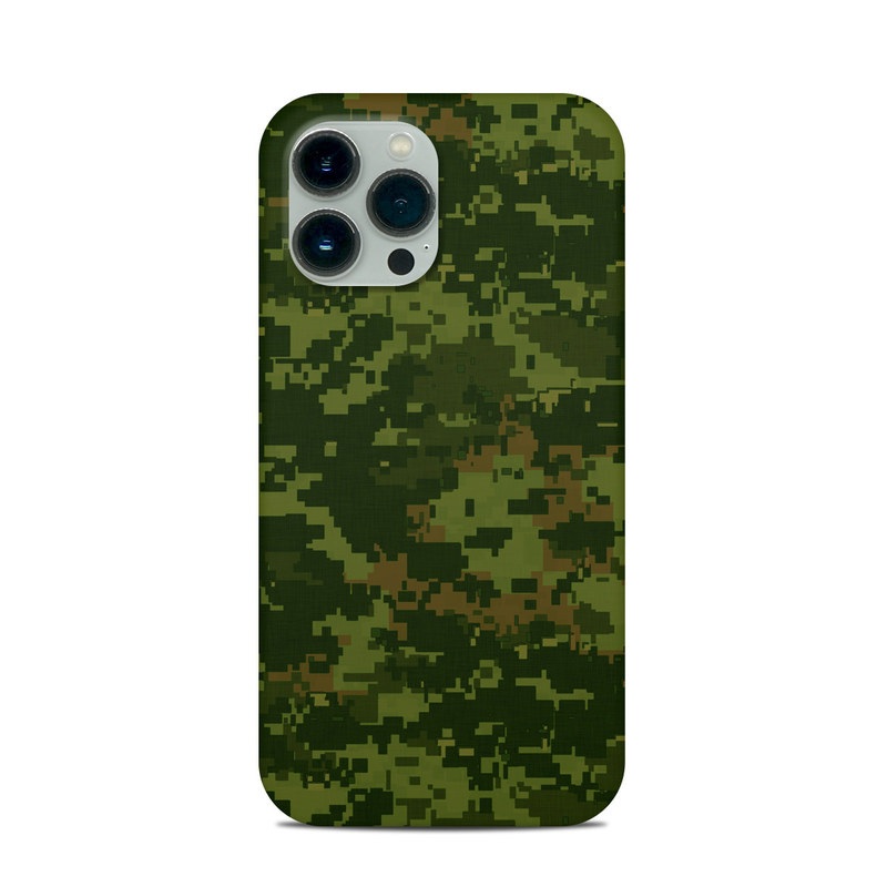 iPhone 13 Pro Max Clip Case design of Military camouflage, Green, Pattern, Uniform, Camouflage, Clothing, Design, Leaf, Plant with green, brown colors