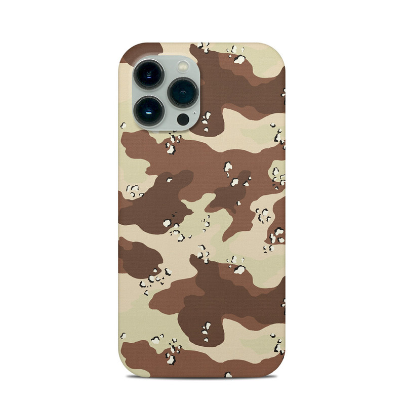iPhone 13 Pro Max Clip Case design of Military camouflage, Brown, Pattern, Design, Camouflage, Textile, Beige, Illustration, Uniform, Metal with gray, red, black, green colors