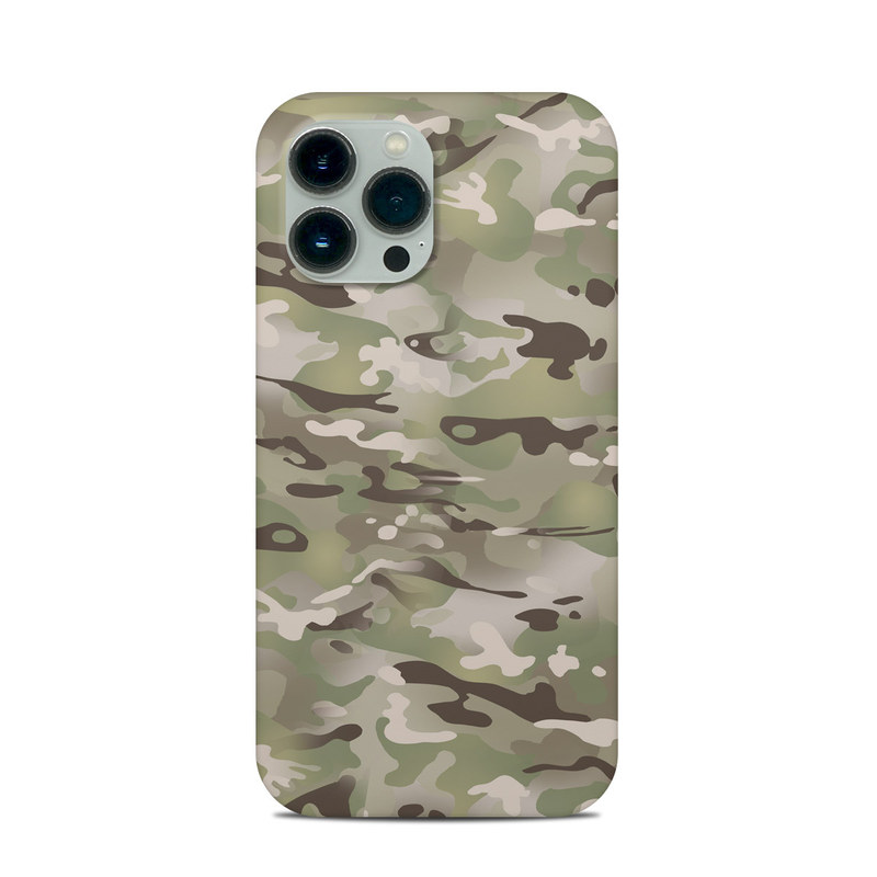 iPhone 13 Pro Max Clip Case design of Military camouflage, Camouflage, Pattern, Clothing, Uniform, Design, Military uniform, Bed sheet with gray, green, black, red colors