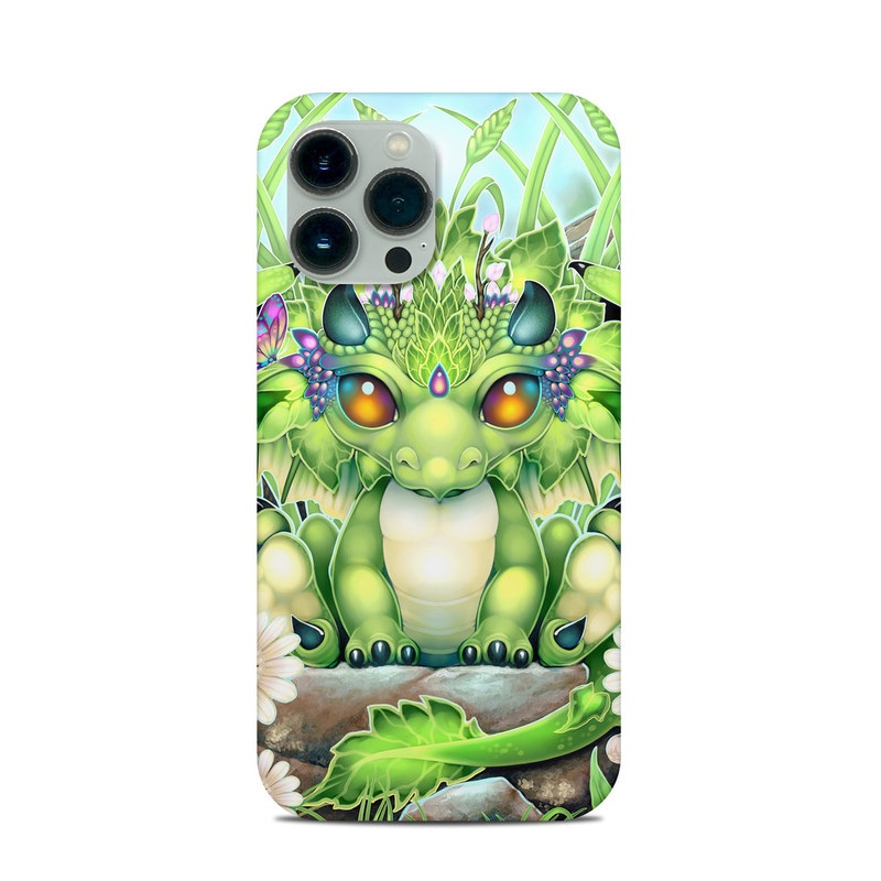 iPhone 13 Pro Max Clip Case design of Plant, Green, Leaf, Natural environment, Flower, Terrestrial plant, Grass, Creative arts, People in nature, Art, with green, white, yellow, brown, blue colors