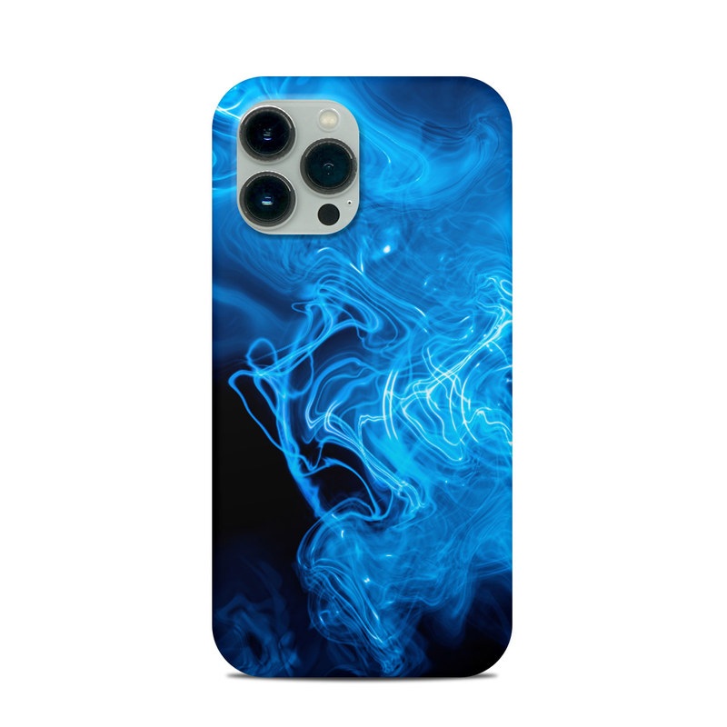 iPhone 13 Pro Max Clip Case design of Blue, Water, Electric blue, Organism, Pattern, Smoke, Liquid, Art with blue, black, purple colors