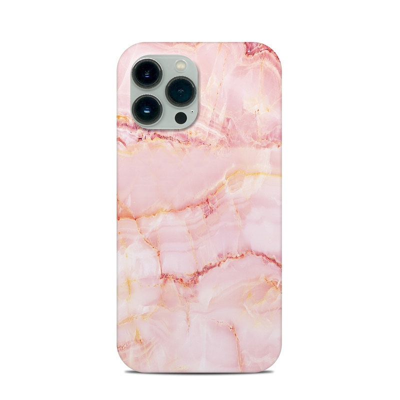 iPhone 13 Pro Max Clip Case design of Pink, Peach with white, pink, red, yellow, orange colors