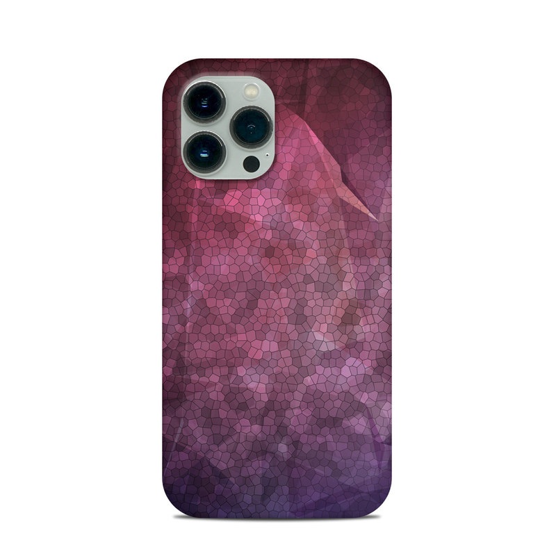 iPhone 13 Pro Max Clip Case design of Purple, Sky, Red, Violet, Pink, Pattern, Design, Triangle, Line, Magenta with black, red, purple, pink, white colors
