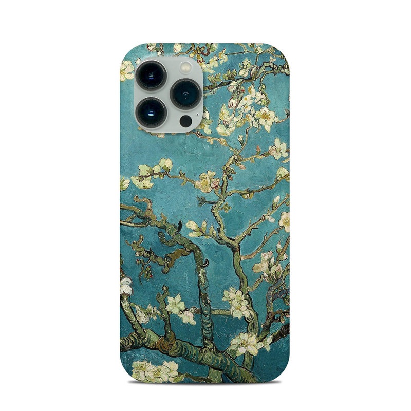 iPhone 13 Pro Max Clip Case design of Tree, Branch, Plant, Flower, Blossom, Spring, Woody plant, Perennial plant with blue, black, gray, green colors