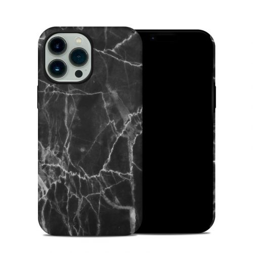Black Marble iPhone 13 Pro Max Hybrid Case