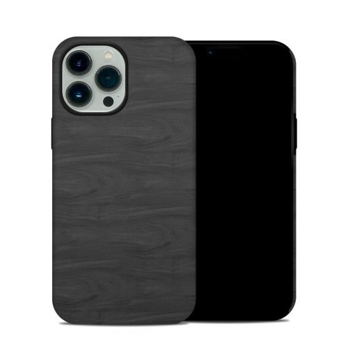 Black Woodgrain iPhone 13 Pro Max Hybrid Case