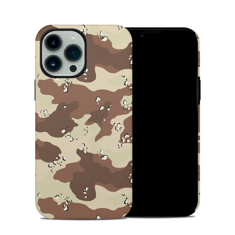 iPhone 13 Pro Max Hybrid Case design of Military camouflage, Brown, Pattern, Design, Camouflage, Textile, Beige, Illustration, Uniform, Metal with gray, red, black, green colors