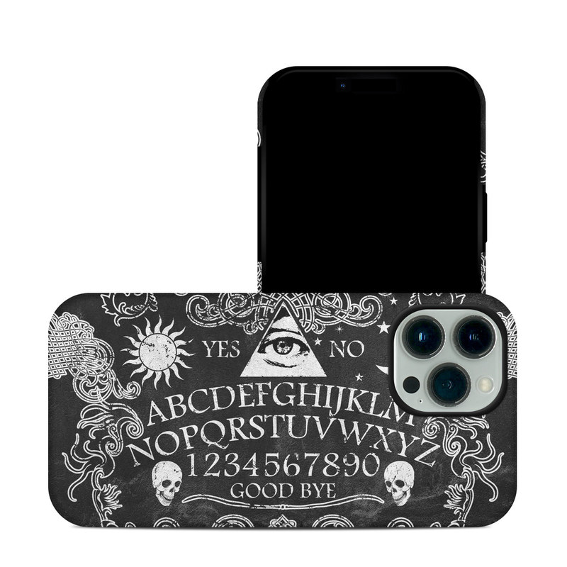 iPhone 13 Pro Max Hybrid Case design of Text, Font, Pattern, Design, Illustration, Headpiece, Tiara, Black-and-white, Calligraphy, Hair accessory, with black, white, gray colors