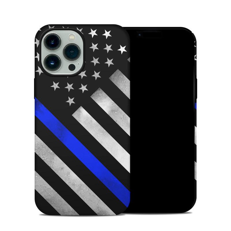 iPhone 13 Pro Max Hybrid Case design of Flag of the united states, Flag, Cobalt blue, Pattern, Line, Black-and-white, Design, Monochrome, Electric blue, Parallel with black, white, gray, blue colors