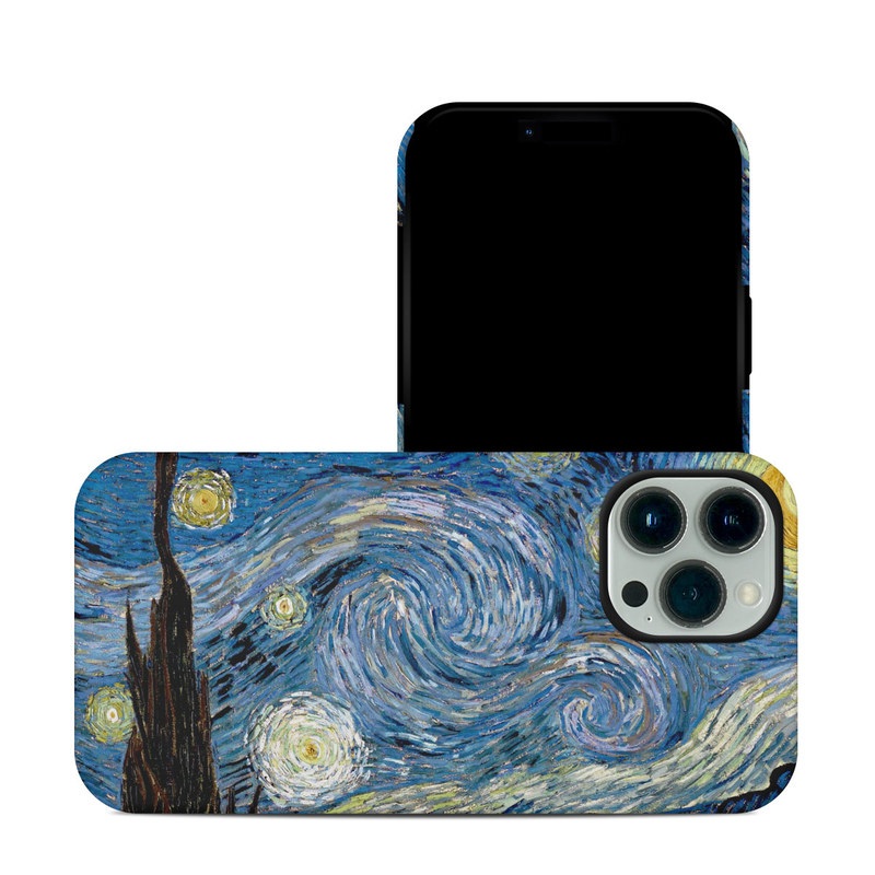 iPhone 13 Pro Max Hybrid Case design of Painting, Purple, Art, Tree, Illustration, Organism, Watercolor paint, Space, Modern art, Plant with gray, black, blue, green colors